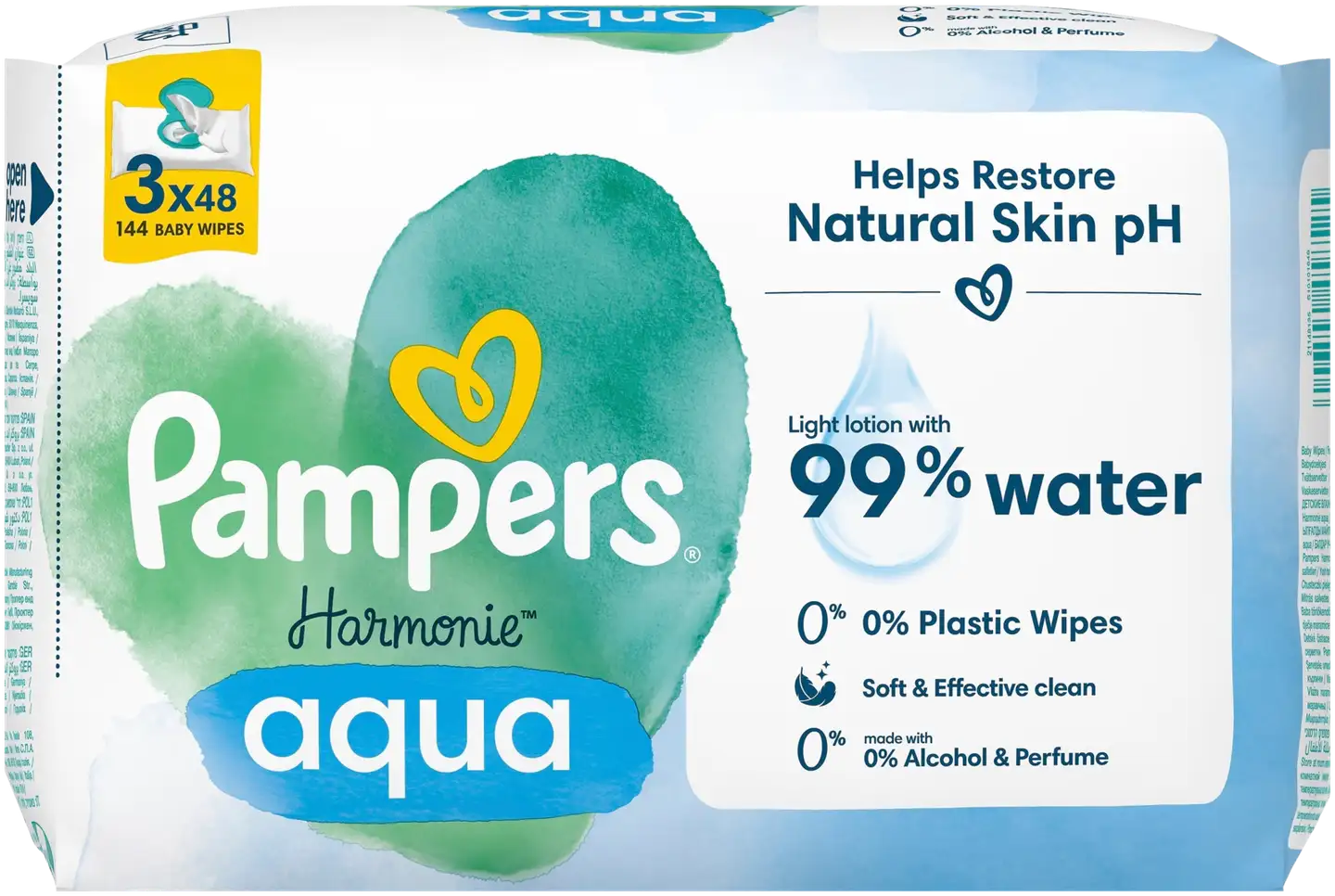 Pampers Harmonie Aqua 144kpl puhdistuspyyhe