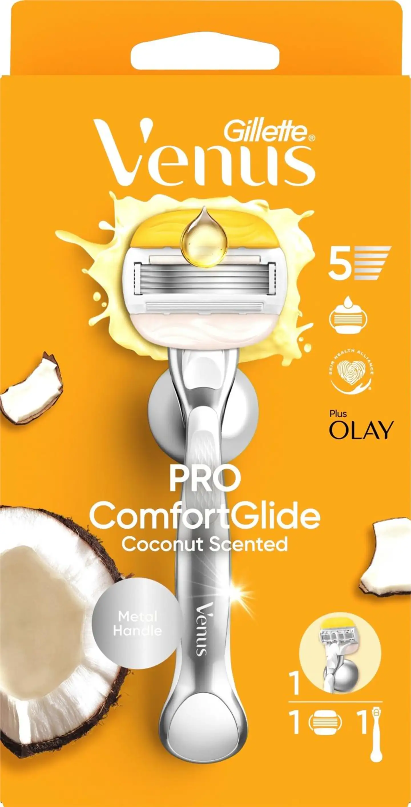 Gillette Venus Comfortglide Coconut with Olay ihokarvanajohöylä - 1