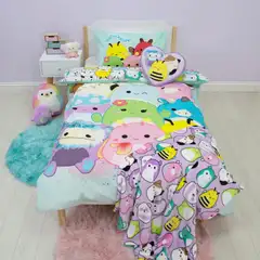 Lasten pusssilakanasetti Squishmallows 150x210+50x60 cm - 6