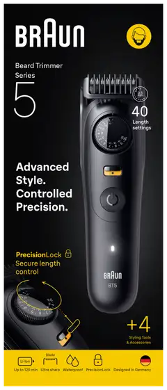 Braun Series 5 Styler BT 5520 Black Matt Partatrimmeri - 5